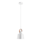 Pendant Light White Metal With Leader Strap E27 25W IP20 164mm Pendant Light White Metal With Leader Strap E27 25W IP20 164mm